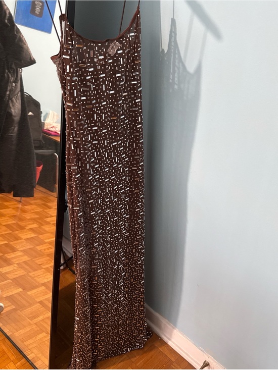 Oh Polly Dresses & Skirts - Brown sparkling Slip Maxi Dress